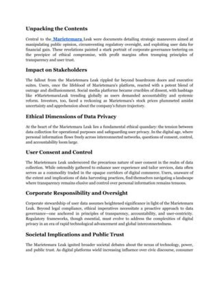 Unveiling the Truth Behind the Marietemara Leaked Controversy